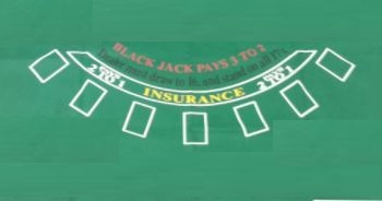 Blackjack Layout: 3ft x 6ft, Home-Style (Felt).